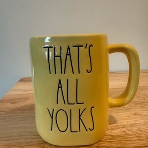 Rae Dunn Yellow Mug - That's All Yolks